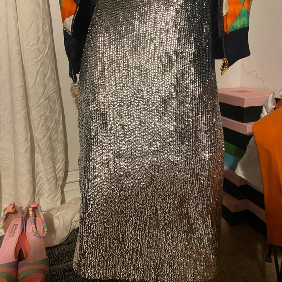 J Crew sequence silver skirt - Picture 1 of 4